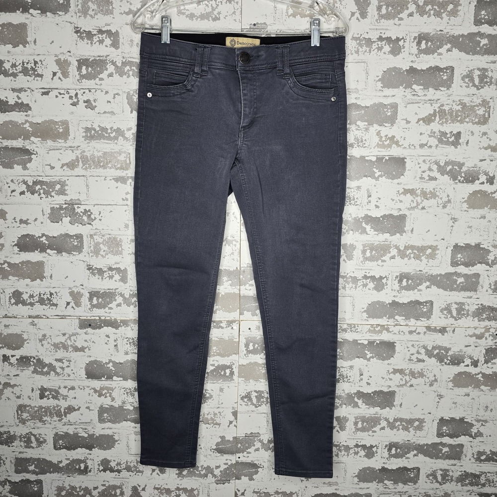 Democracy Ab Technology Pants Womens 6 Gray Mid‎ Rise Tapered Leg Pants Comfort